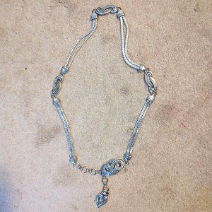 BRIGHTON Adjustable link belt in silver with traditional Western/Bali Flair